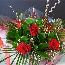 Six Red Rose Bouquet