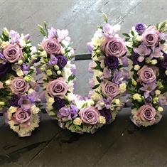 Luxury purple, lilac and white MUM tribute 