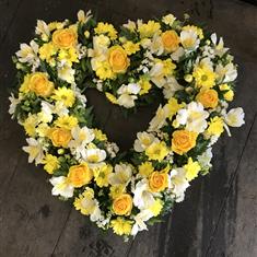 Yellow lemon open heart 