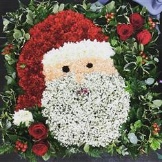 Father Christmas head floral tribute 