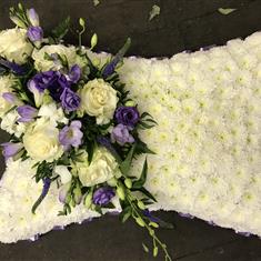Classic purple and white pillow 