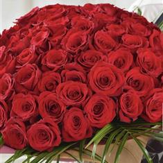 100 Luxury Red Rose Bouquet 