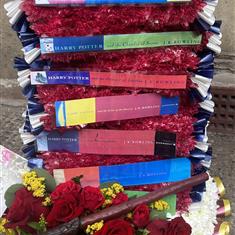 Harry Potter book stack