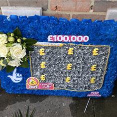 Blue scratch card