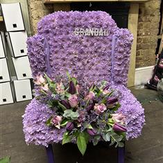 Armchair in lilac 